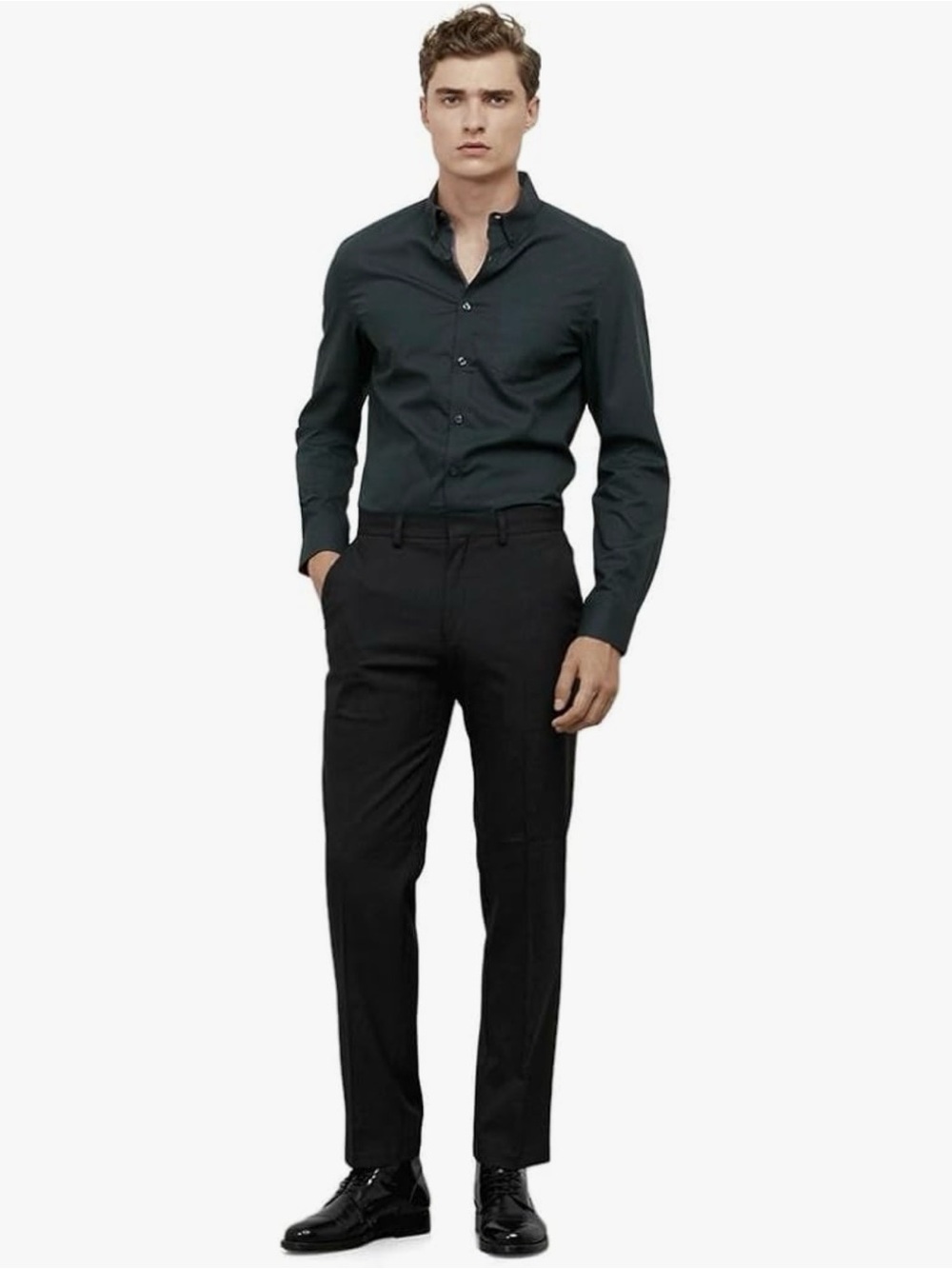 Kenneth Cole Reaction men’s modern fit stretch black dress pants size 30 x 30